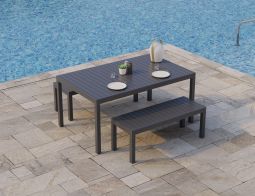Charcoal 120 Bench Poolside