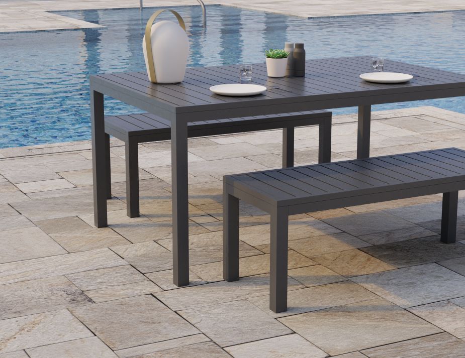 Charcoal 120 Bench Poolside2
