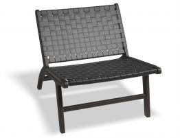 Brooklyn Lounge Chair - Woven Black Seat / Black Frame ***Clearance***