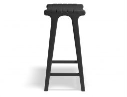 Brooklyn Barstool Blackframe Blackleather Side