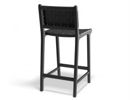 Brooklyn Kitchenstool Blackframe Blackleather Back