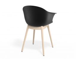 P 2 Pebble Armchair Blackseat Beechbase