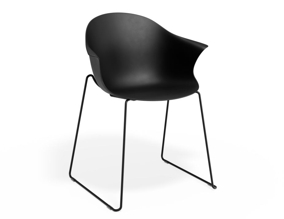 P 1 Pebble Armchair Blackseat Sledblack