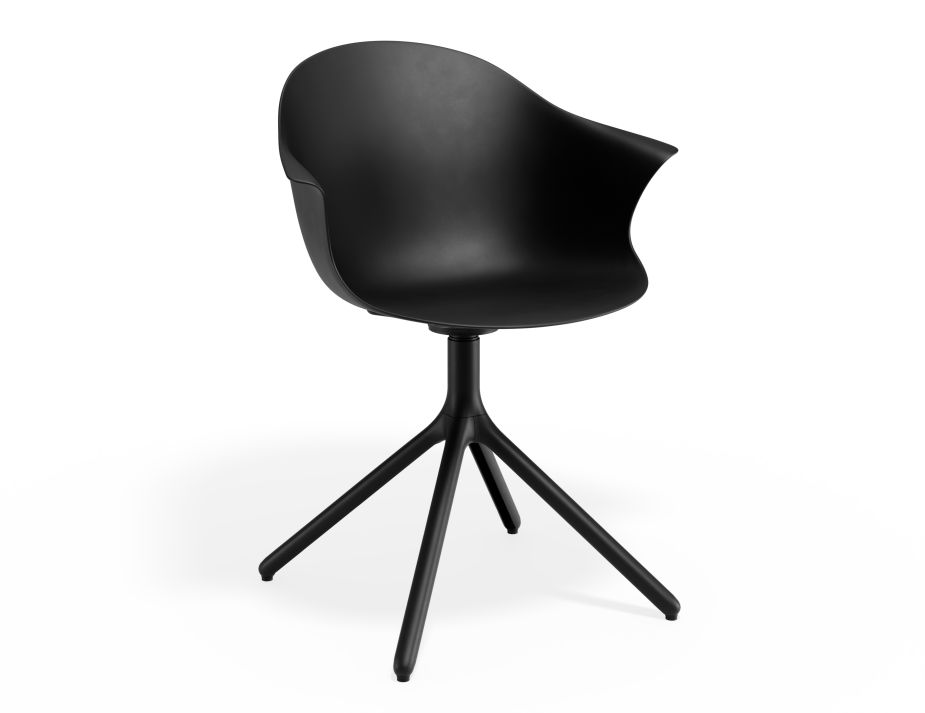 P 1 Pebble Armchair Blackseat Swivelbase
