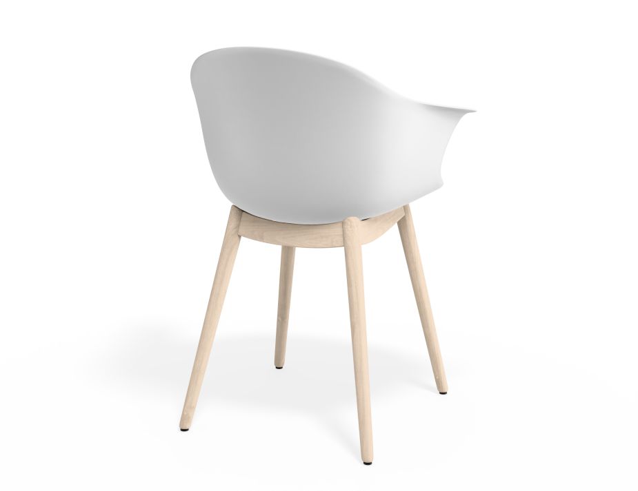 P 2 Pebble Armchair Whiteseat Beechbase