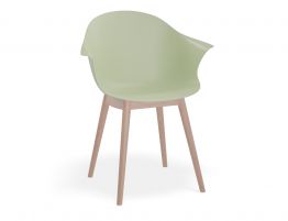 Pebble Armchair Mint Green with Shell Seat