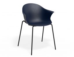 P 1 Pebble Armchair Navyseat 4postblack