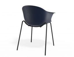P 2 Pebble Armchair Navyseat 4postblack