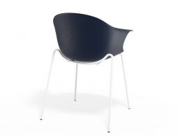 P 2 Pebble Armchair Navyseat 4postwhite
