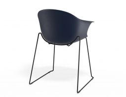 P 2 Pebble Armchair Navyseat Sledblack