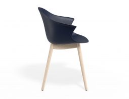 P 3 Pebble Armchair Navyseat Beechbase