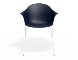 P 4 Pebble Armchair Navyseat 4postwhite