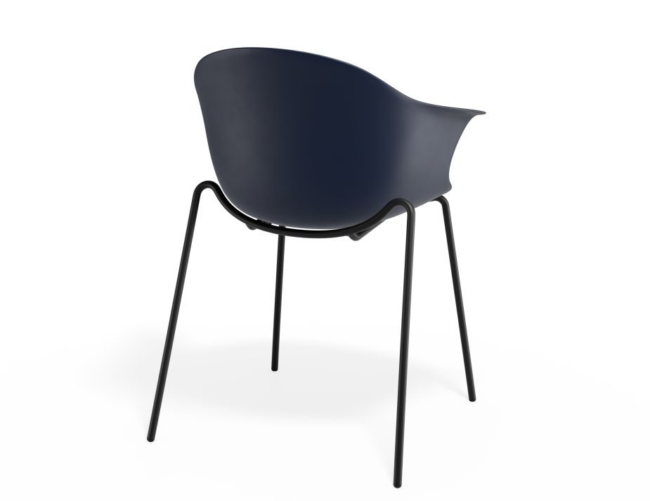 P 2 Pebble Armchair Navyseat 4postblack