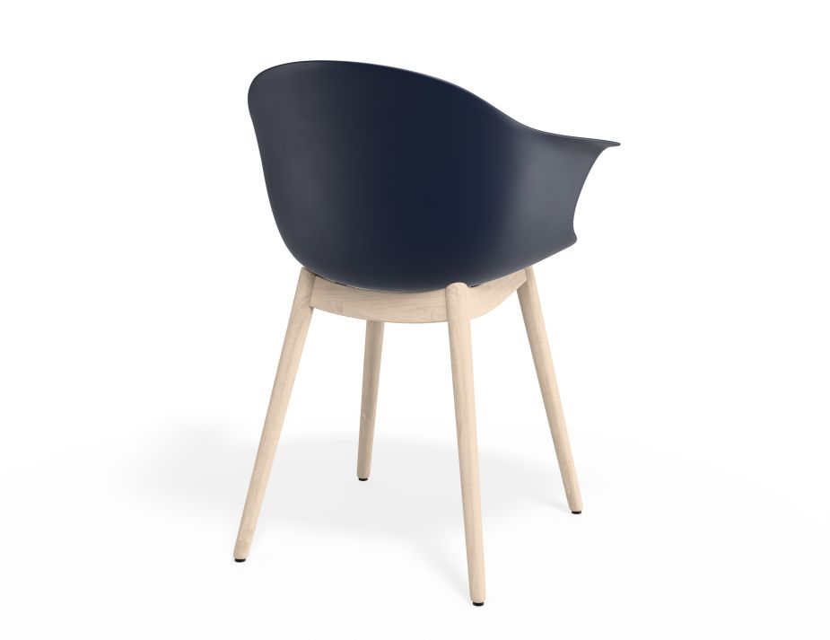 P 2 Pebble Armchair Navyseat Beechbase