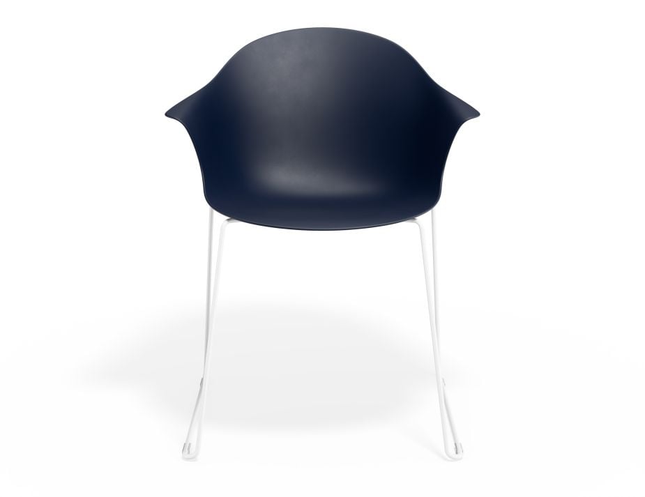 P 4 Pebble Armchair Navyseat Sledwhite