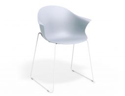 P 1 Pebble Armchair Palebluev3seat Sledwhite