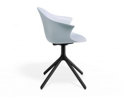 P 3 Pebble Armchair Palebluev3seat Swivelbase