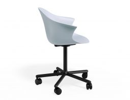 P 3 Pebble Armchair Palebluev3seat Swivelcastors