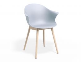 Pebble Armchair Pale Blue with Shell Seat
