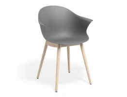 Pebble Armchair Grey with Shell Seat