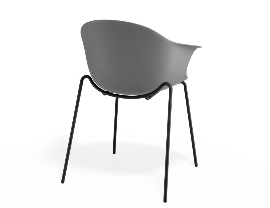 P 2 Pebble Armchair Greyseatv2 4postblack