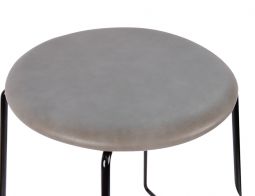 Hugo Stool Grey Seat Black Frame 3