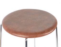 Hugo Stool Tan Chrome Seat