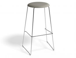 Hugo Bar Stool - Chrome - Fabric Seat