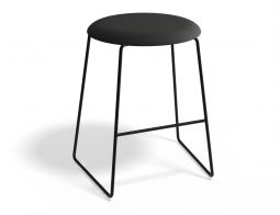 HUGO Lowstool 46cm Blackframe Anthracitefabric Roundseat