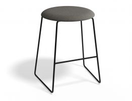 46cm Round Grey Fabric Seat image