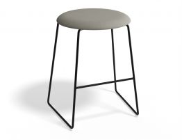 46cm Round Light Grey Fabric Seat image