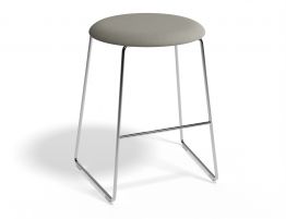 Hugo Low Stool - Chrome - Fabric Seat