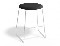 HUGO Lowstool 46cm Whiteframe Anthracitefabric Roundseat