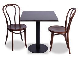 Black Table With Bentwood Chairs