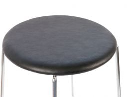 Hugo Stool Black Chrome Seat