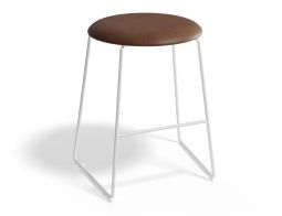 HUGO Lowstool 46cm Whiteframe Tanvinyl Roundseat