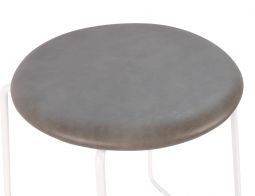 Hugo Stool Grey White Seat