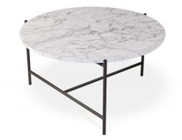 White Marble Round Large Coffee Table