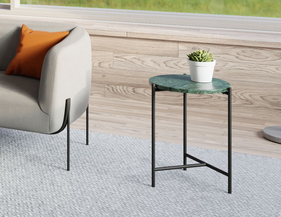 Green Mable Modern Side Table