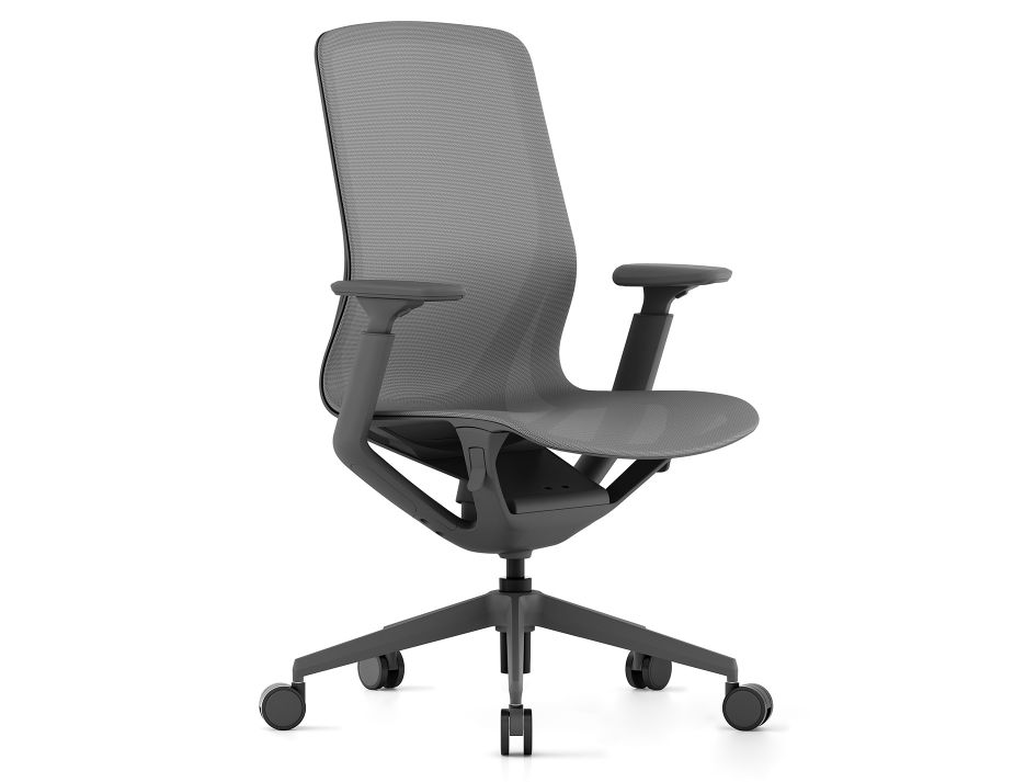 Grey mesh ergonomic outlet office chair