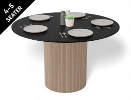 Poppy Dining Table - Black - Natural - 120cm