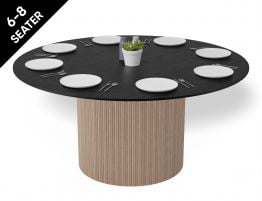 Poppy Dining Table - Black - Natural - 155cm