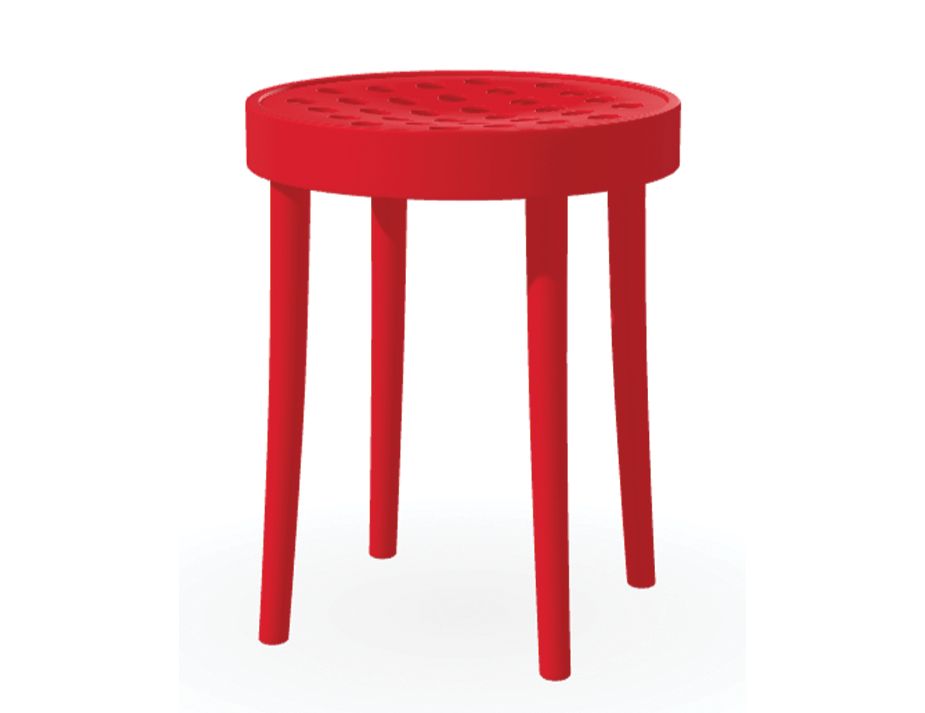 822 Low Stool Ruby