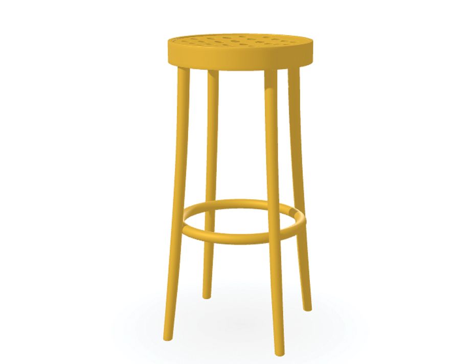 822 Barstool 80cm Ginger Yellow