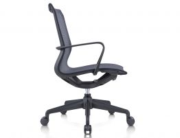 Lunar Low Back Office Chair - Black Frame - Black Mesh