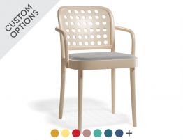 822 Armchair - Upholstered Seat - by TON