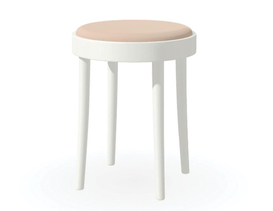 822 Low Stool Pigment Padded Leather 1