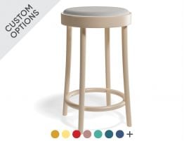 822 Kitchen Stool 66cm - Upholstered Seat - by TON