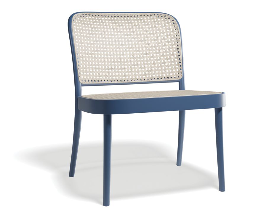 811 Lounge Chair Cane Natural Blue