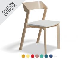 Merano Chair - Upholstered Seat and Veneer Back - by TON